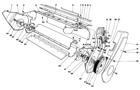 Lower Main Frame Assembly Diagram and Parts List for 38232 3000001 - 3999999 Toro Snow Blower
