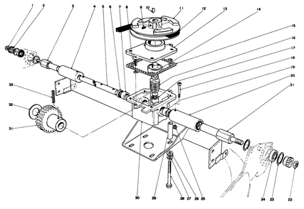 Gear Case Assembly Diagram and Parts List for 23177 7000001 - 7999999 Toro Lawn Mower