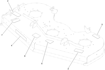 Deck Decal Assembly Diagram and Parts List for 74513 (316000001-316999999)(2016) Toro Lawn Mower