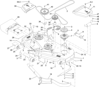 Part Location Diagram of 117-3800 Toro Deck Decal Assembly