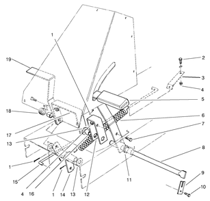 Brake & Clutch Assembly Diagram and Parts List for 70084 8900001 - 8999999 Toro Lawn Tractor