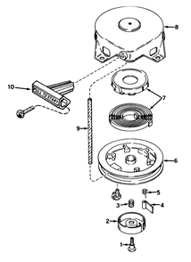 Shroud & Rewind Starter No. 590537 Diagram and Parts List for 38232 2000001 - 2999999 Toro Snow Blower