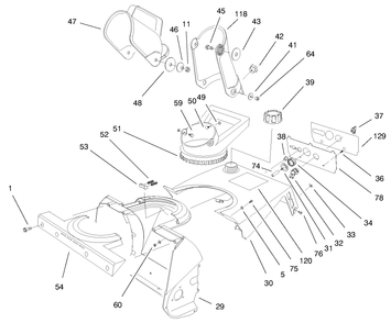 Chute Assembly Diagram and Parts List for 38176 7900001 - 7999999 Toro Snow Blower