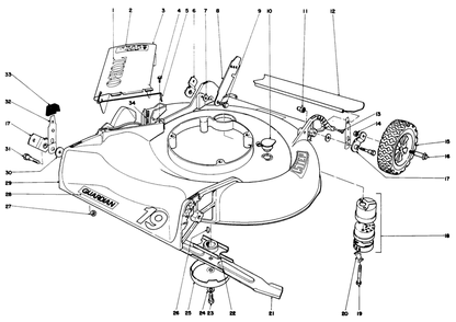 Housing Assembly Diagram and Parts List for 19477 7000001 - 7999999 Toro Lawn Mower