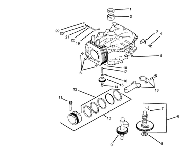 Crankcase-Engine Kohler Model No. Cv14 S-1429 (Continued) Diagram and Parts List for 30186 590001 - 599999 Toro Lawn Tractor Accessories