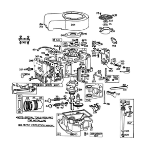 Engine Briggs & Stratton Model 252707-0177-01 (Model 57360) Diagram and Parts List for 57360 9000001 - 9999999 Toro Lawn Tractor