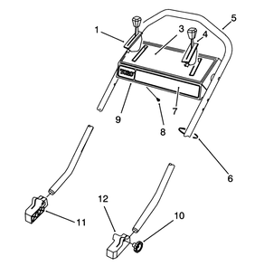 Handle Assembly Diagram and Parts List for 26640B 4900001 - 4999999 Toro Lawn Mower
