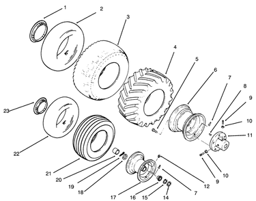 Part Location Diagram of 117286 Toro Wheel