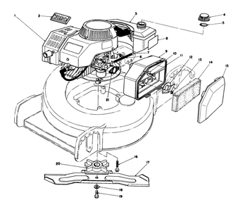 Engine Assembly Diagram and Parts List for 20745C 5000001 - 5999999 Toro Lawn Mower