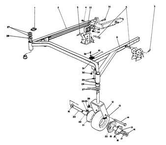 Carrier Frame Assembly Diagram and Parts List for 30652 390001 - 399999 Toro Lawn Mower