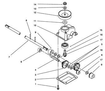 Gearcase Assembly No. 71-9600 Diagram and Parts List for 20821B 6900001 - 6999999 Toro Lawn Mower