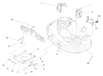 Suspension Assembly (38" Cutting Unit) Diagram and Parts List for 71215 7900001 - 7999999 Toro Lawn Tractor