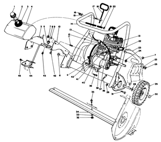 Engine Assembly (Model No. 38115c) Diagram and Parts List for 38110C 0000001 - 0999999 Toro Snow Blower