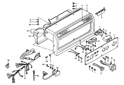 Control Panel Assembly Diagram and Parts List for 62012 8000001 - 8999999 Toro Generator