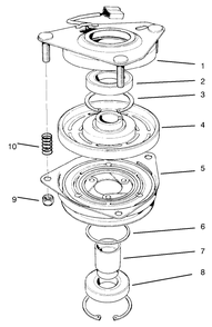 Clutch Assembly No. 54-0220 Diagram and Parts List for 30612 890001 - 899999 Toro Lawn Tractor