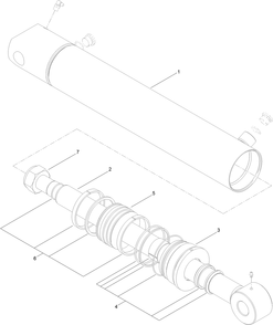 Hydraulic Cylinder Assembly No. Au121737 Diagram and Parts List for 25401 316000001 - 316999999 Toro Lawn Tractor Accessories