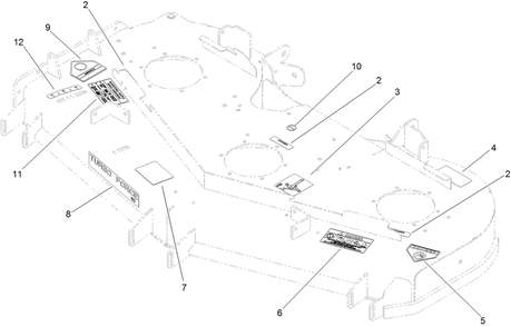 Deck Decal Assembly Diagram and Parts List for 74945CP (311000001-311999999)(2011) Toro Lawn Mower