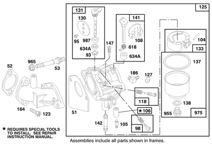 Engine Briggs & Stratton Model 28m707-0127-01 Diagram and Parts List for 71185 7900001 - 7999999 Toro Lawn Tractor