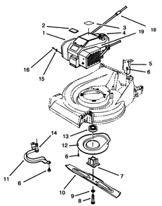 Engine Assembly Diagram and Parts List for 26630BC 5900001 - 5999999 Toro Lawn Mower