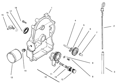 Oil Pan/Lubrication Diagram and Parts List for 30611 890001 - 899999 Toro Lawn Tractor