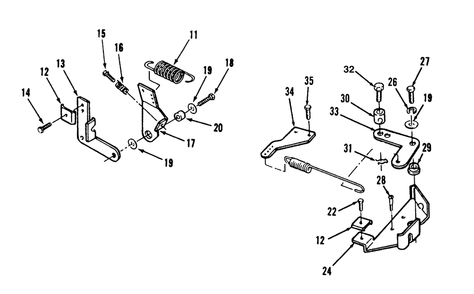 Governor Diagram and Parts List for 73421 5900001 - 5901046 Toro Lawn Tractor