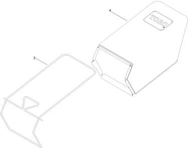 Rear Bag Assembly Diagram and Parts List for 21770 400000000 - 411913203 Toro Lawn Mower