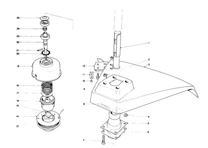 Trimmer Head Assembly Diagram and Parts List for 51635 1000001 - 1999999 Toro Trimmer