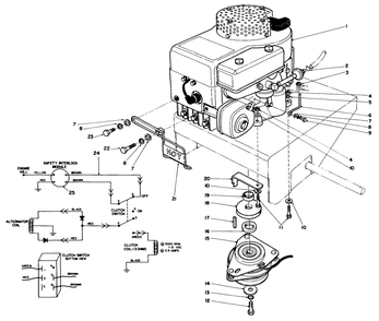 Engine Assembly Diagram and Parts List for 30102 9000001 - 9999999 Toro Lawn Tractor Accessories