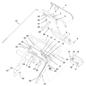 Handle & Control Panel Assembly Diagram and Parts List for 30182 890001 - 899999 Toro Lawn Tractor Accessories