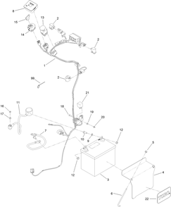 Wire Harness Assembly Diagram and Parts List for 74504TE 400000000-404319999 Toro Lawn Mower