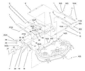 Part Location Diagram of 95-4056-01 Toro Quadrant