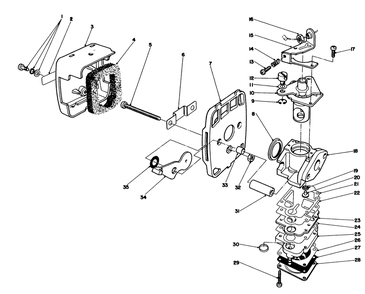 Carburetor & Air Cleaner Assembly Diagram and Parts List for 30935 9000001 - 9999999 Toro Leaf Blower / Vacuum