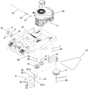 Part Location Diagram of 109-0393 Toro PULLEY-ENGINE