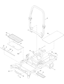 Part Location Diagram of 145-3666 Toro Toeboard With Decal