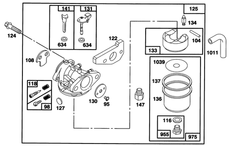 Engine Gts 150 Diagram and Parts List for 26630B 3900001 - 3999999 Toro Lawn Mower
