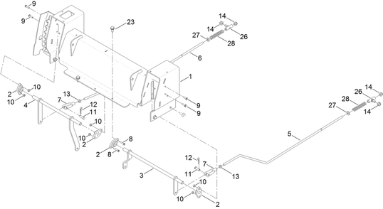 Motion Control Assembly Diagram and Parts List for 74785 400000000 - 999999999 Toro Lawn Tractor