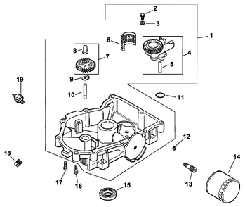 Part Location Diagram of 2439308 Toro Oil Pump Assembly (Incl. Ref.#17)