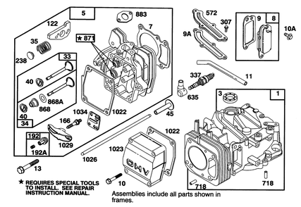 Engine Gts 150 Diagram and Parts List for 26630BC 5900001 - 5999999 Toro Lawn Mower