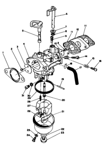 Carburetor Assembly (Model No. Vmg6) Diagram and Parts List for 20622C 7000001 - 7999999 Toro Lawn Mower