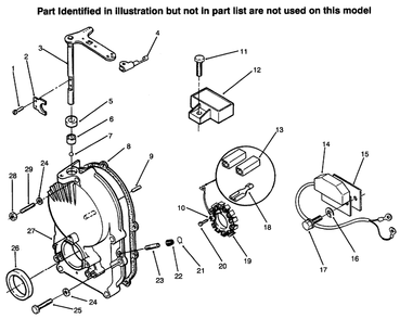 Gear Case & Ignition Controls Diagram and Parts List for 73441 69000001 - 69999999 Toro Lawn Tractor