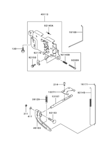 Control Equipment Assembly Diagram and Parts List for 74411TE (250000001-250999999)(2005) Toro Lawn Mower