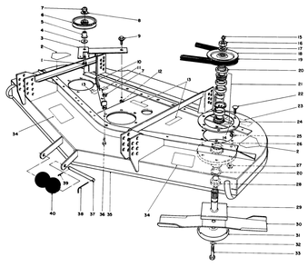 Cutting Unit Model No. 30768 Diagram and Parts List for 30718 2000001 - 2999999 Toro Lawn Tractor