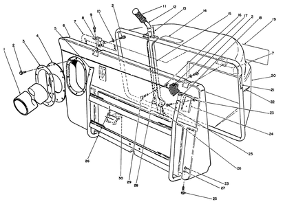 Hopper Assembly Diagram and Parts List for 27-06BL02 2000001 - 2999999 Toro Lawn Tractor Accessories