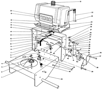 Frame Assembly Diagram and Parts List for 30116 9000001 - 9999999 Toro Lawn Tractor Accessories