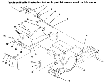 Brake Diagram and Parts List for 73422 6900001 - 6999999 Toro Lawn Tractor