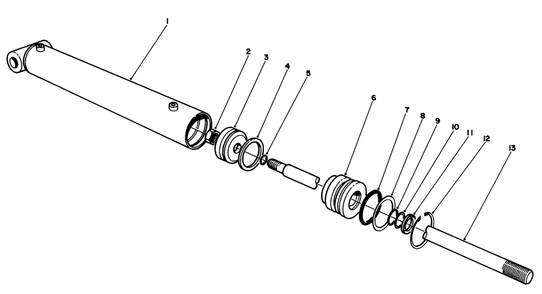 Hydraulic Lift Cylinder No. 540150 Diagram and Parts List for 30754 5000001 - 5999999 Toro Lawn Tractor