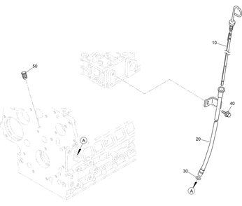 Dipstick And Guide Assembly Diagram and Parts List for 22327 409940000 - 411509999 Toro Lawn Tractor Accessories