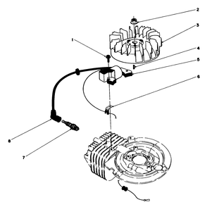 Flywheel & Magneto Assembly Diagram and Parts List for 20680 4000001 - 4999999 Toro Lawn Mower