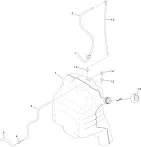 Part Location Diagram of 145-6123 Toro Fuel Line Assembly