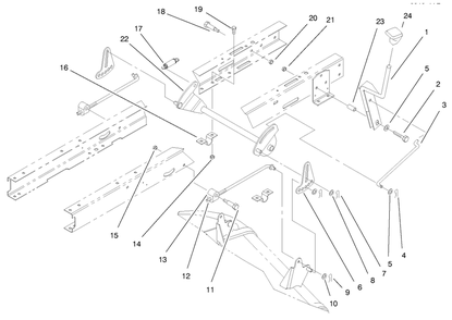 Height Of Cut Assembly Diagram and Parts List for 71185 7900001 - 7999999 Toro Lawn Tractor